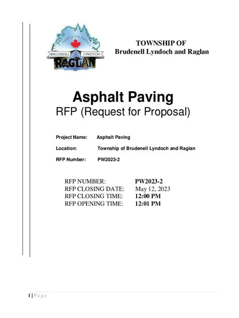 Asphalt Paving Proposal Template Importance