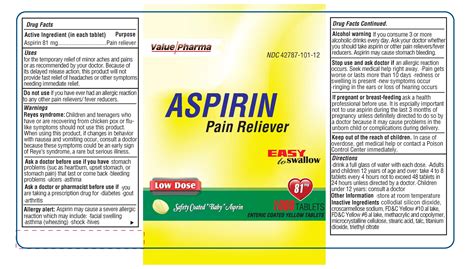 Aspirin Ingredients