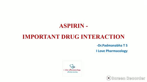 Aspirin Therapy Interactions