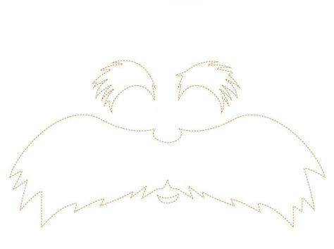 Assembling Lorax Mustache and Eyebrows Template