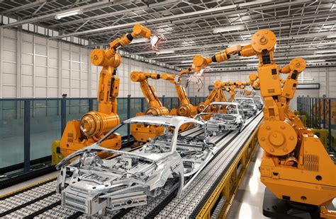 A photo of an automated assembly line