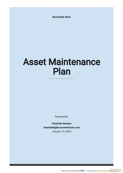 Asset Maintenance Template