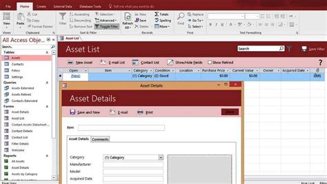 Asset Management Microsoft Access