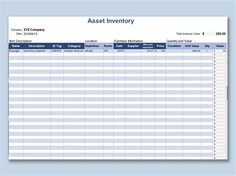 Asset Tracking Template