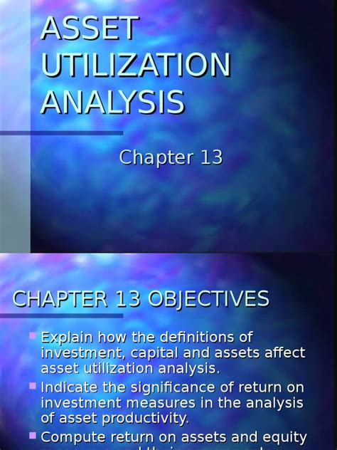 Asset Utilization Analysis