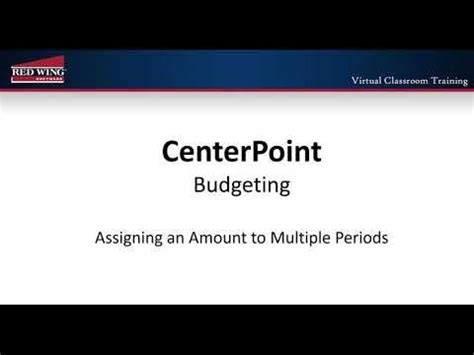 Assign Budget Amounts