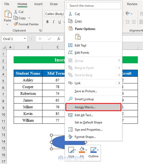 Assign Macro to Button using Quick Access Toolbar