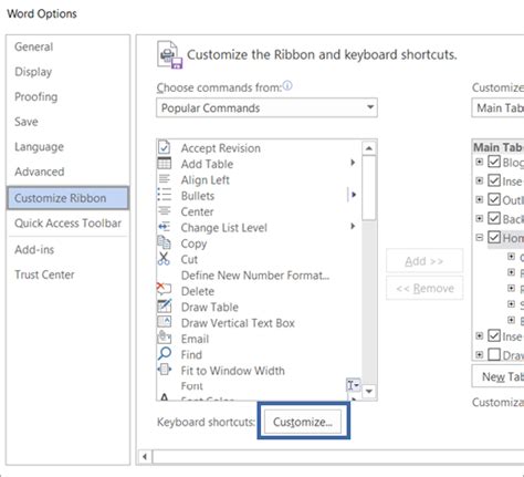 Assigning a Shortcut