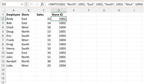 Assign Value to Text in Excel