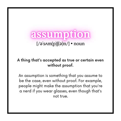 Assumptions Example