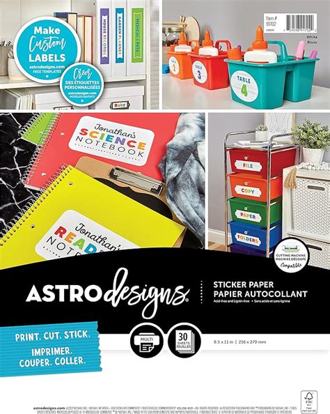 Astrodesigns Sticker Paper Templates