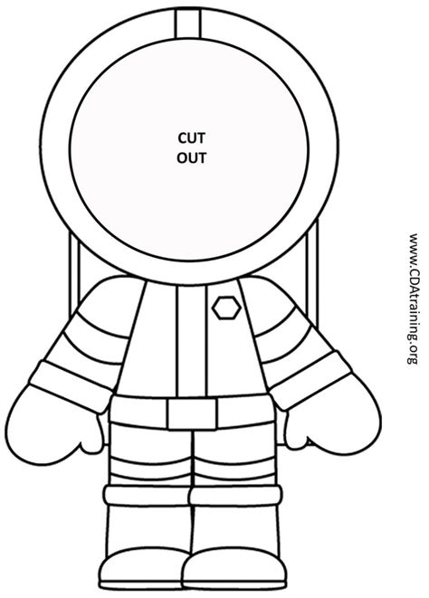 Astronaut cut out template printable 10