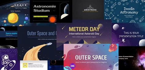 Astronomy template with a customizable layout