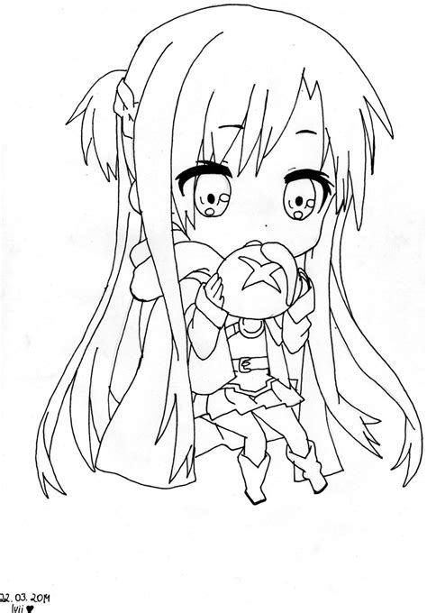 Asuna Yuuki Coloring Page