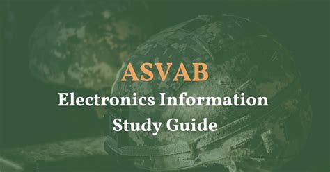 ASVAB Electronics Study Tips and Strategies