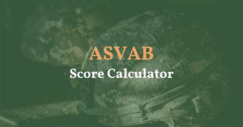 ASVAB Formula Scores Calculation