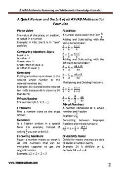 ASVAB Math Formulas and Concepts