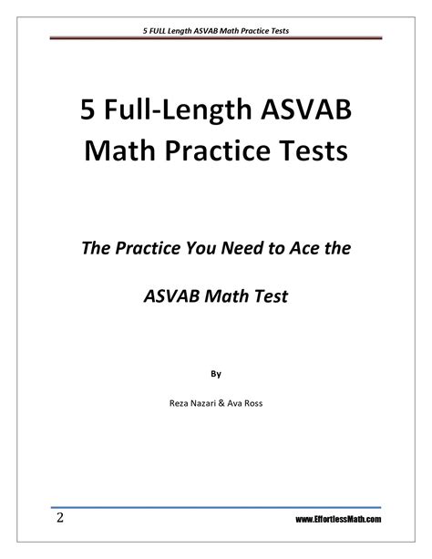 ASVAB Math Practice Test 6