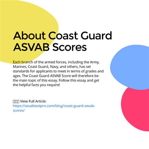 ASVAB Scores for the Coast Guard