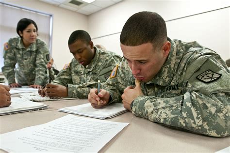 ASVAB test in military recruiting office