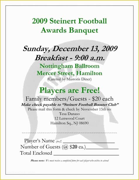 Athletic Sports Banquet Program Template Design