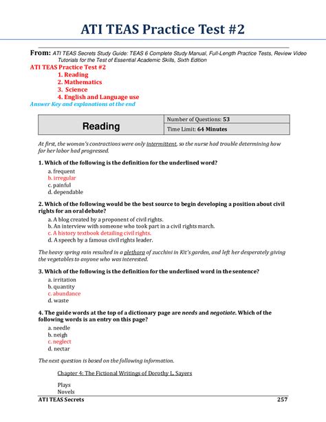 ATI TEAS Practice Test Tips