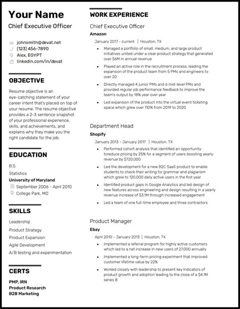 ATS Friendly Word Resume Template