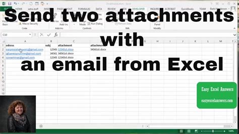 Attach Email to Excel