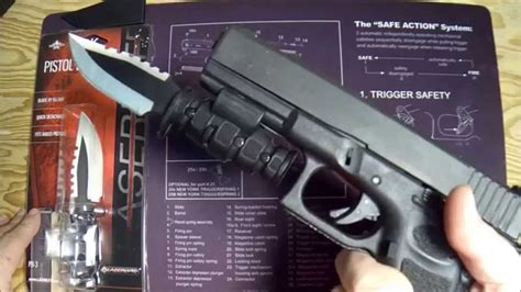 Attaching a bayonet to a Glock pistol