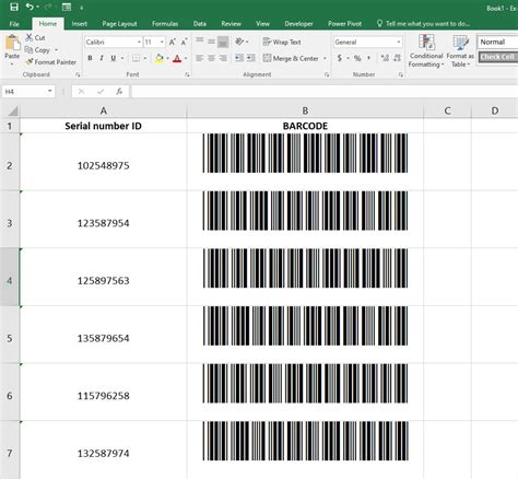 Attendance Template with Barcode Image