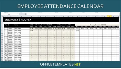 Attendance tracking in Excel