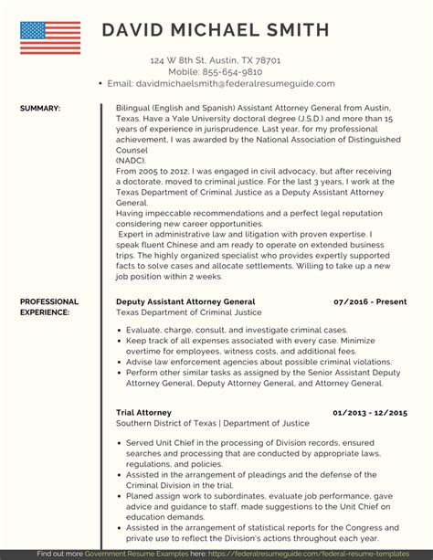 Attorney Resume Template Sample