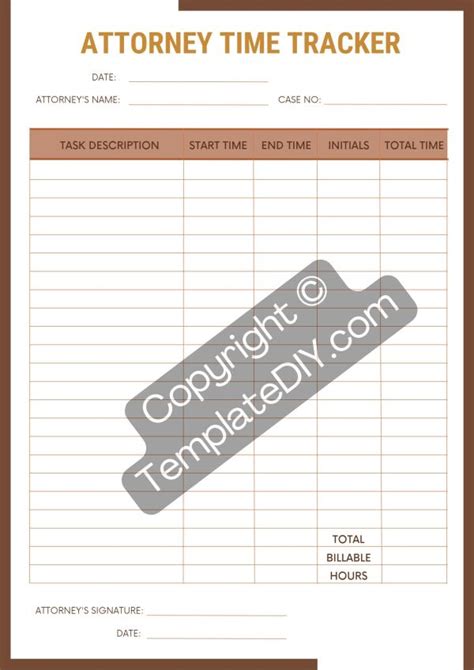 Attorney Time Tracking Template