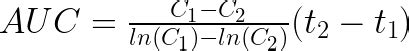 AUC Formula Example