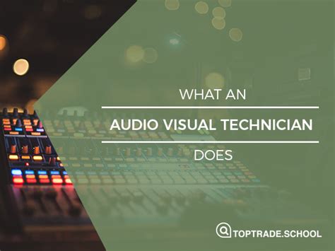 Audio Visual Technician Career Paths