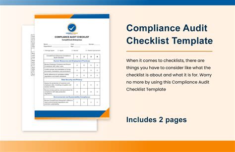 Auditing and compliance template