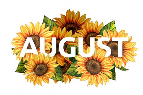 August clipart image