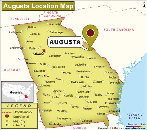 Augusta as the capital of Georgia