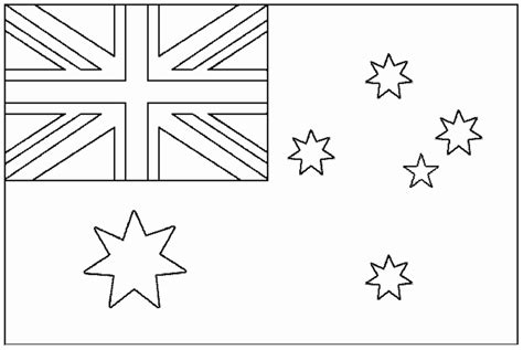 Australia Flag Coloring Page