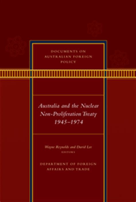 Australia's Nuclear Non-Proliferation Treaty