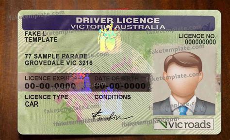 Australian Drivers Licence Template