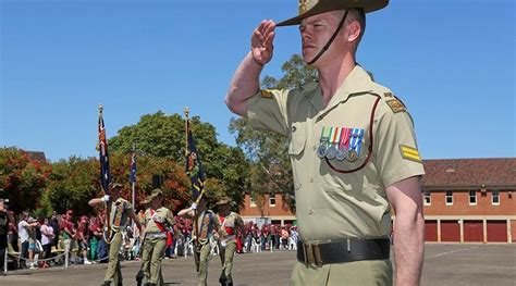 Australian Army soldiers rendering a salute