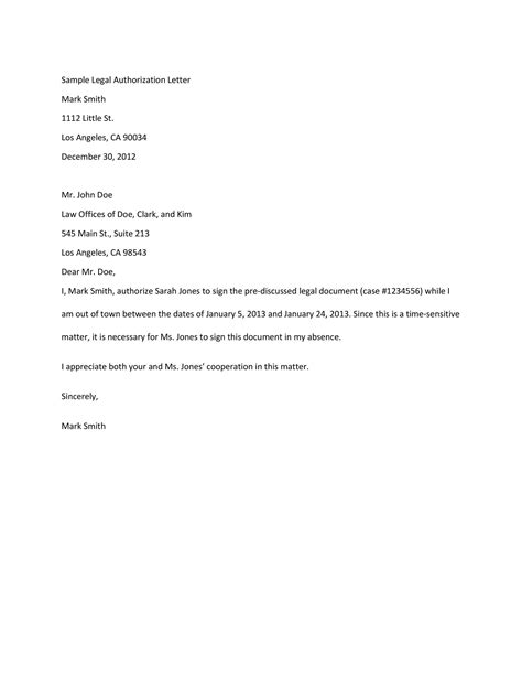 Authorization Letter Template 3