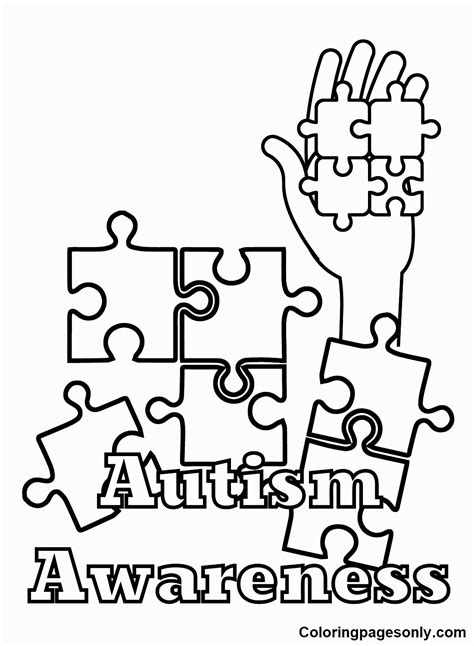 Autism Awareness Coloring Pages