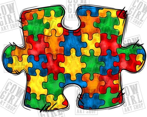 Autism Awareness Puzzle Piece Template