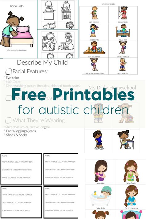 Autism printable resources