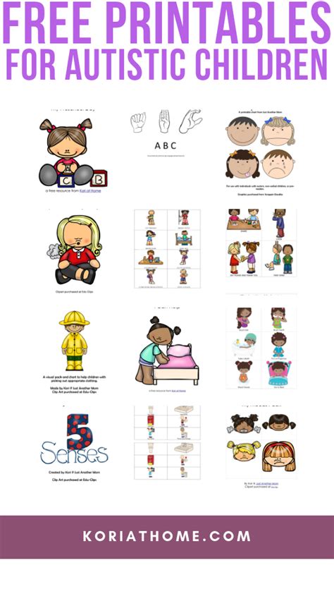 Autism printables