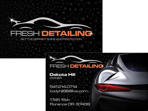 Auto Detailing Business Card Template Example