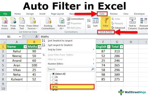 AutoFilter Excel