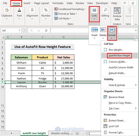 Auto Fit Row Height